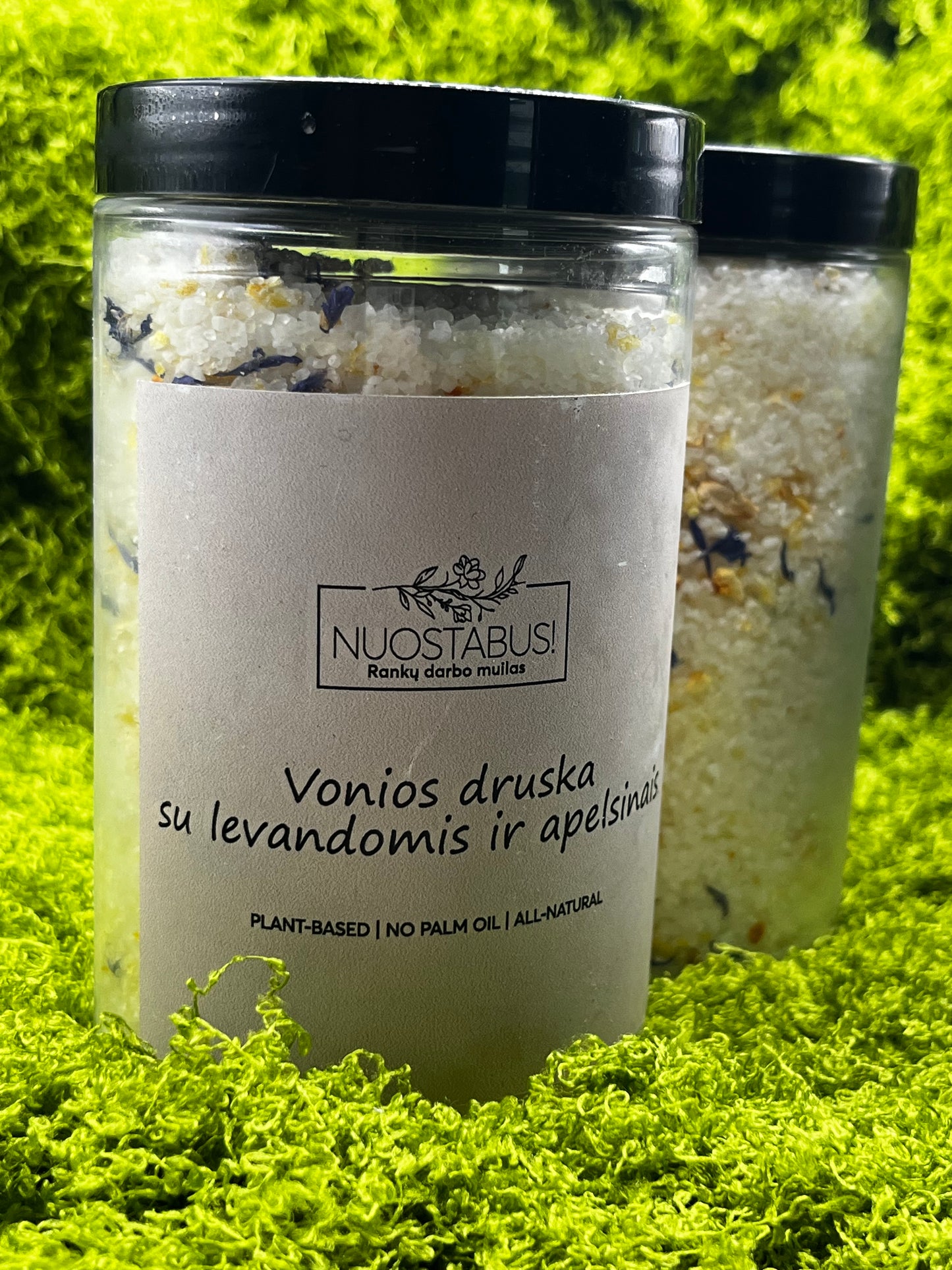 Vonios druska su levandomis ir apelsinais